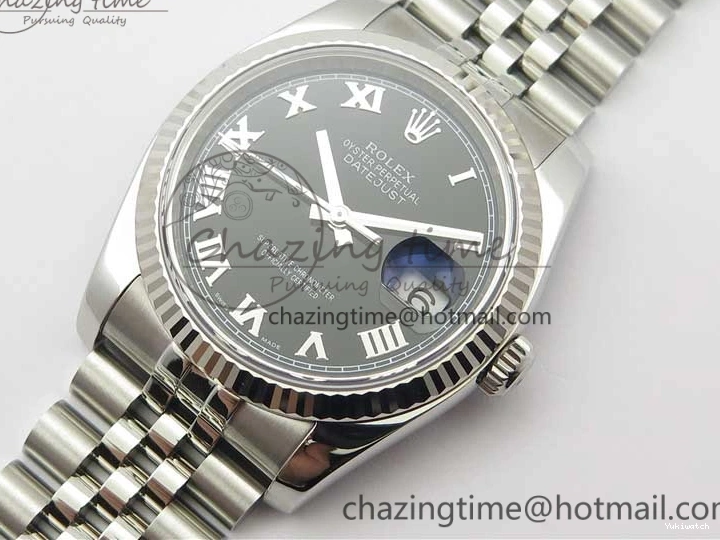 Dial Bracelet Markers Edition SH3135 116234 Roman on Black DateJust SS Jubilee 1:1 36 904L Steel Best ARF V3 0117